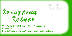 krisztina kelner business card